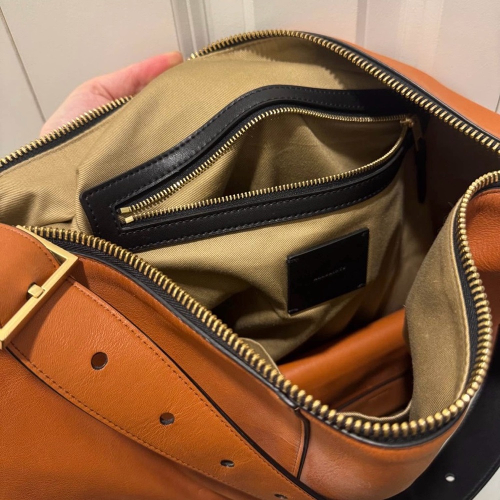 All Saints Brown Leather Shoulder Bag and Wallet - Picture 2 of 8